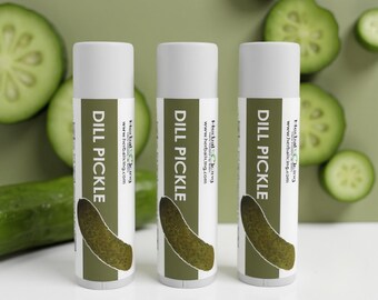 Dill Pickle Lip Balm Set | Handmade | 3PK