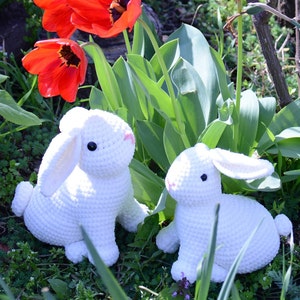 Big and Small Bunny Crochet pattern Easter décor crochet PDF English