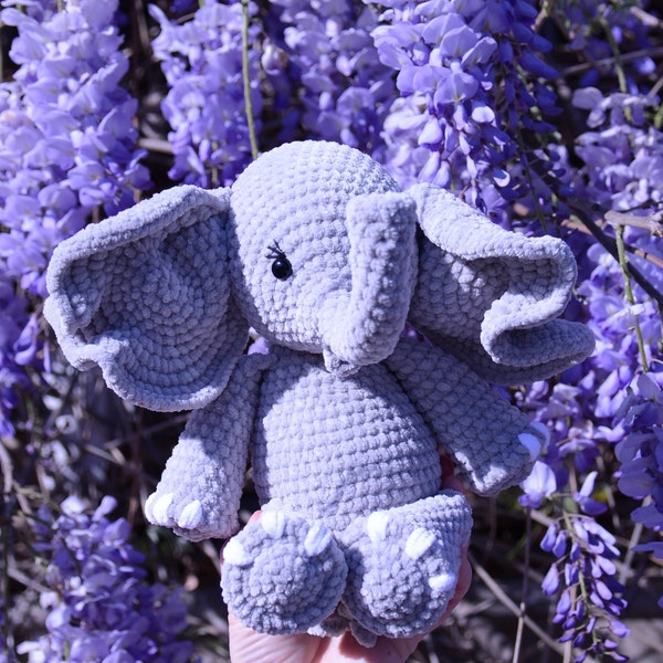 Elephant crochet pattern | Amigurumi crochet elephant PDF pattern | Cute handmade gift Printable PDF English