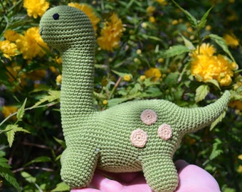 Crochet Dinosaur Pattern: No Sew Amigurumi Brontosaurus (PDF