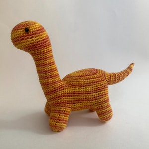 Brontosaurus Crochet Pattern: No-Sew Dinosaur Amigurumi (PDF Pattern)
