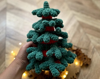 Crochet Christmas Tree Pattern - Medium Size - DIY Plush Decoration Tutorial