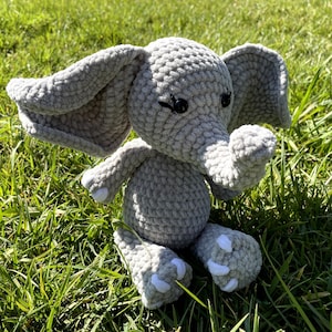 Low sew Elephant Crochet Pattern: Adorable PDF Download for Plush Toy Making!
