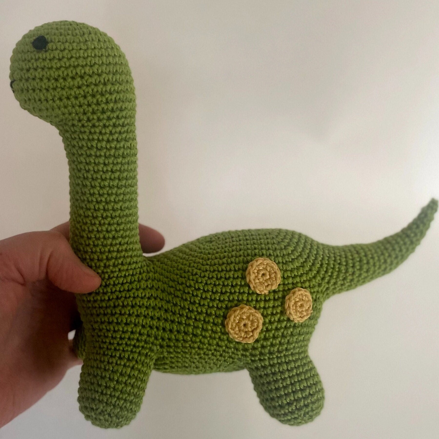 Crochet Dinosaur Pattern No Sew Amigurumi Dinosaur brontosaurus Toy Pattern  Printable PDF English 