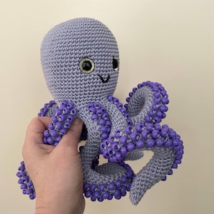 Crochet Octopus Pattern: No Sew Beaded Fidget Toy PDF English
