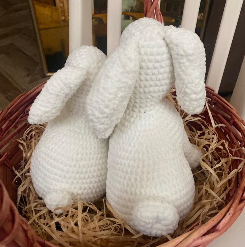 Big and Small Bunny Crochet Pattern Easter Décor Crochet PDF English - Etsy