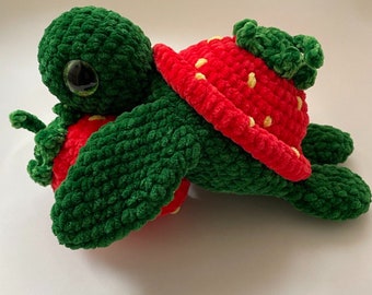 Strawberry turtle crochet pattern English PDF