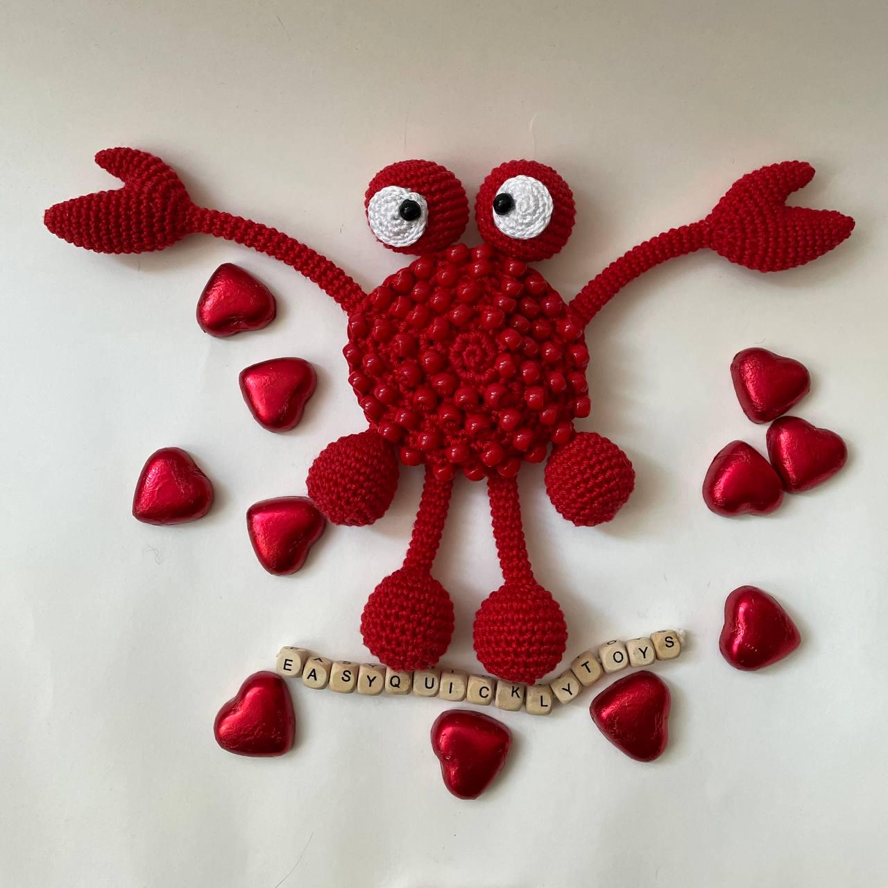 35 Beaded Crochet Patterns to Add Sparkle, Texture, and Giftable Charm 16 Beaded Fidget Crab Crochet Pattern: Movable Claw Sensory