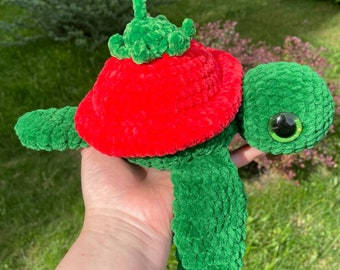 Turtle crochet pattern Strawberry English PDF
