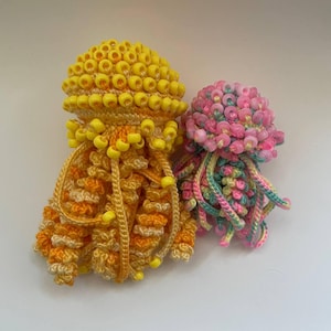 Sensory Jellyfish Crochet Pattern No Sew with Pony Beads PDF English