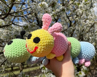Low sew Crochet Pattern Caterpillar English PDF