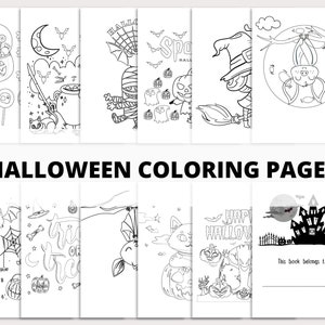 Halloween Coloring pages | Printable | Digital Download