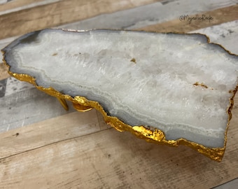 Mother's Day Grey&White Agate Cheese Platter|Food display Platter|Cake Platter|Serving Platter|Perfect for Housewarming|Best Valentine gift