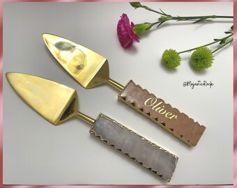 5 pezzi Torta Coltello per Feste Cucina Ristorante Lavabile in lavastoviglie Coltello da Torta Professionale in Acciaio Inox Pesante Cake Server Coltello da Cucina in Acciaio Inossidabile Lucido