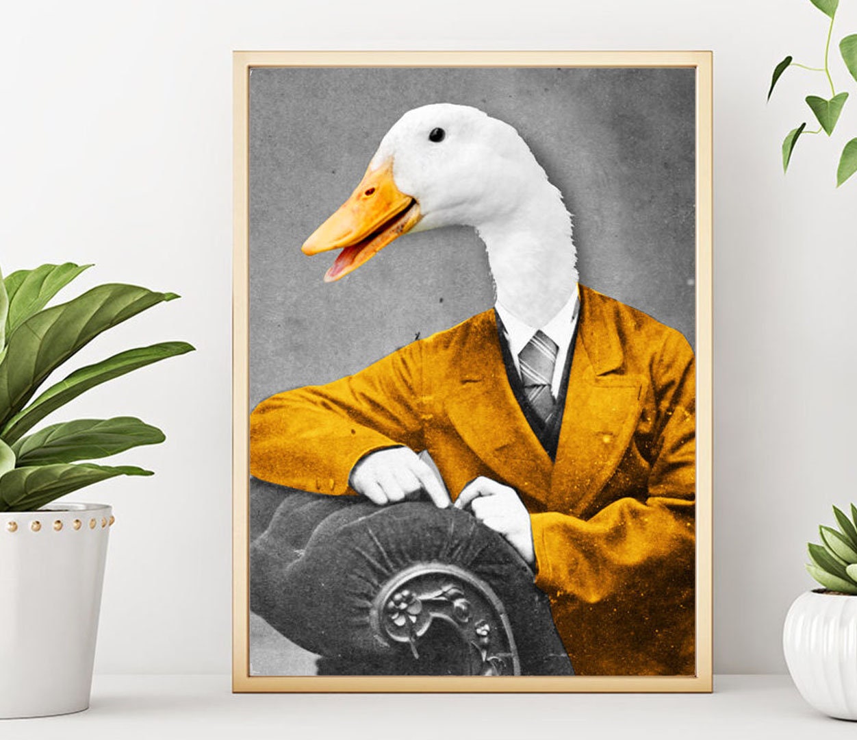 GOOSE QUIRKY ANIMAL Art Print Poster Weird Funny Comedy Etsy