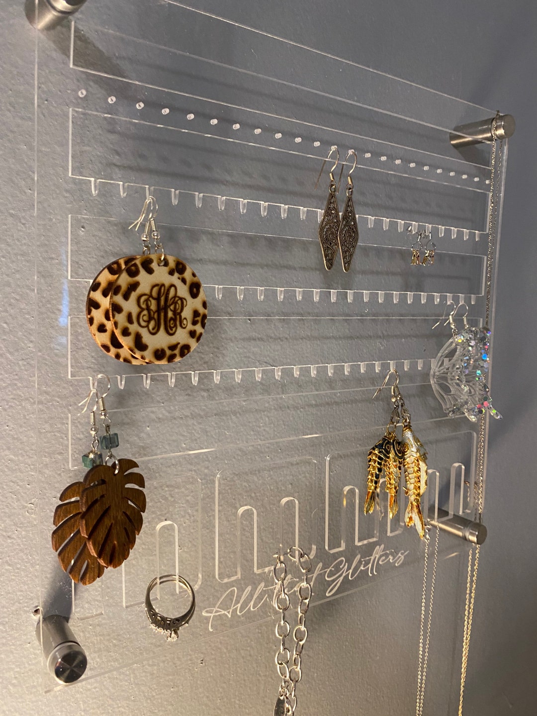 Wall Mounted Jewelry Display Organizer Etsy