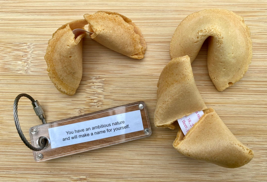 Lucky Fortune Cookie Holder Keychain Etsy