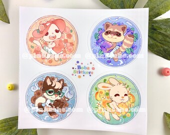 Boba Tea Sticker Sheet - Boba Tea - Sticker Sheet