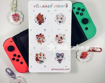 Villiager Stamps - ACNH Sticker Sheet - Video Game Stickers - Cute Stickers