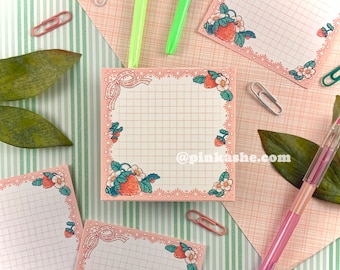 Strawberry NotePad -Kawaii - Stationary - Planner - School Supplies