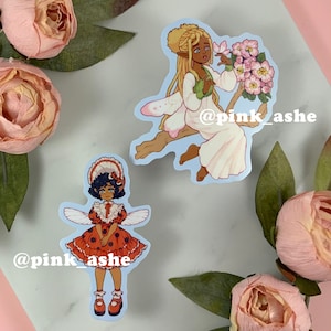 Spring Fairies Stickers - Fairy - CottageCore - Kawaii