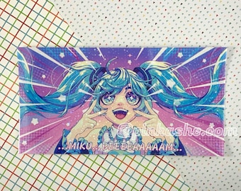 Miku Beam - Glitter Miku Print - Anime Art - Kawaii Print