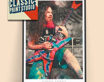 Dimebag Darrell Watercolour Wall art