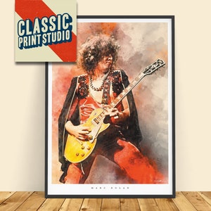 Marc Bolan Watercolour Poster