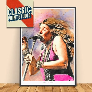 Janis Joplin Watercolour Painting | Poster and Print