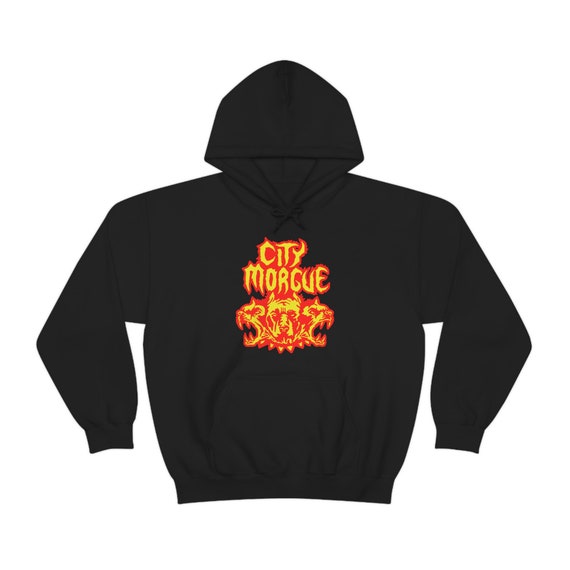 City Morgue Unisex Heavy Blend Hooded Sweatshirt Front Print