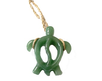 Jade Hawaiian Sea Turtle Necklace