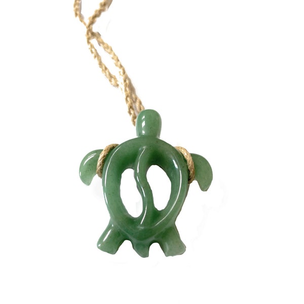 Jade Hawaiian Sea Turtle Necklace