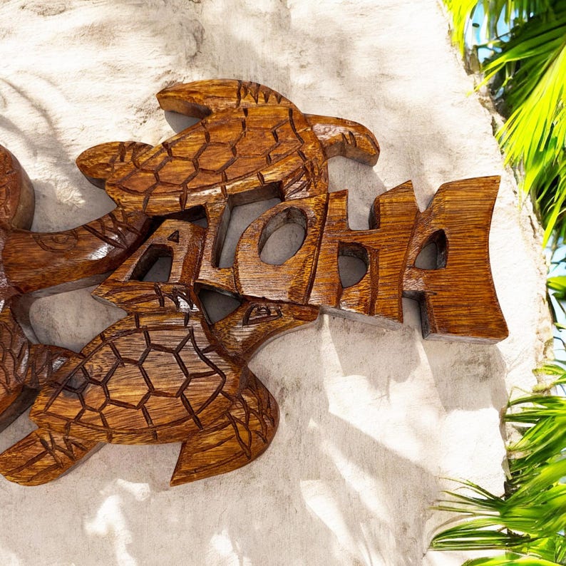 Pataloha Sign Aloha Sign With Sea Turtles | Hawaiian Signs 16