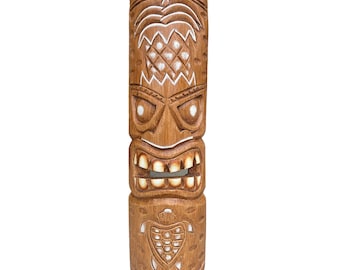 Vintage Coco Joe's Hapa Wood Lono Tiki God Figurine, Souvenir From
