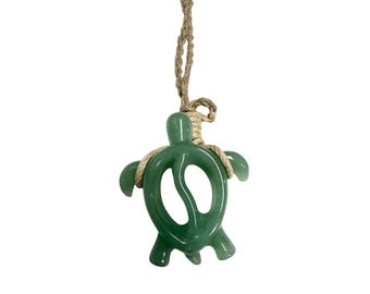 Jade Hawaiian Sea Turtle Necklace