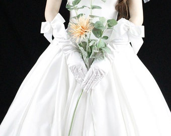 Women's Satin Dress Vintage Wedding Tea Party Dance cosplay Gloves 15 " 
