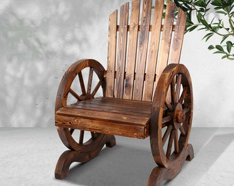 Handmade wooden rocking outdoor chair