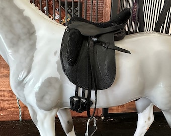 Pattern to Make a Model Horse Dressage Saddle