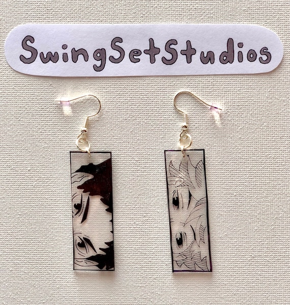 Shrinky dink anime earrings