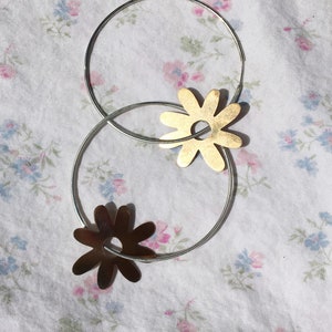 DAISY hoops brass silver image 1