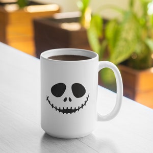 Skeleton Face Mug - 11oz Mug 15oz Mug