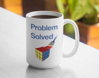Problemlöst mugg - Rubiks kubmugg - Rubiks kub - 11 oz mugg 15 oz mugg