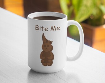 Bite Me Mug - Conejito de Chocolate - Taza de 11oz Taza de 15oz
