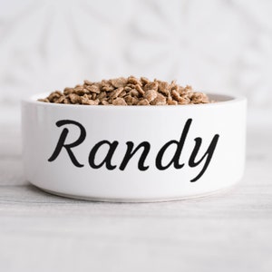 Custom Dog Bowl - Personalized Dog Bowl - White Ceramic Dog Bowl - 6&quot; Dog Bowl - 7&quot; Dog Bowl - Pet Bowl