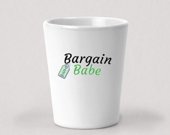 Ganga Babe Shot Glass - 1.5oz White Ceramic Shot Glass