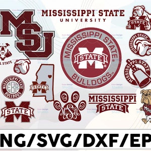 Mississippi State Svg Etsy