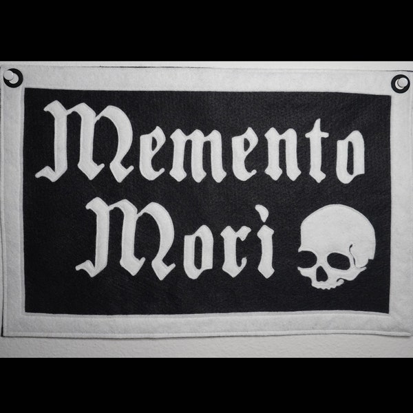 Memento Mori Wool Felt Banner