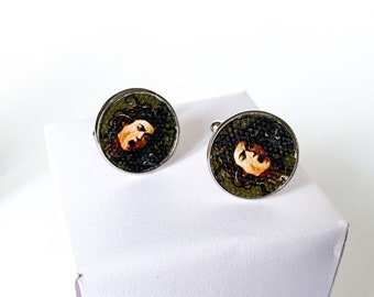 MEDUSA HANDMADE CUFFLINKS - Gemelli Unici uomo, Gemelli in acciaio, Gemelli da uomo, Regalo di Natale da uomo, Gemelli da uomo, Gemelli da marito