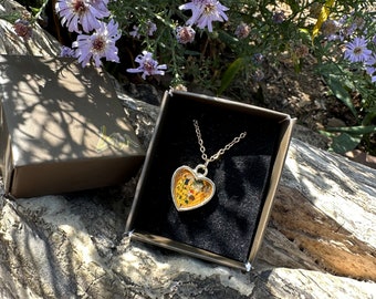 Gustav Klimt The Kiss Heart Necklace, Art History Pendant, Stainless Steel Chain