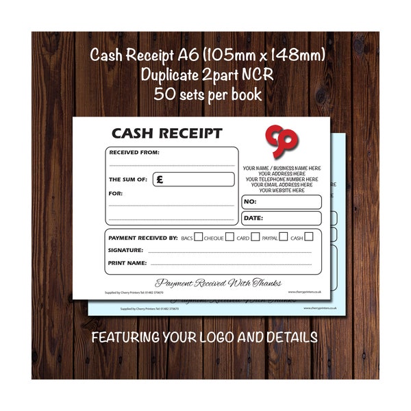 Custom Receipt Book - Etsy